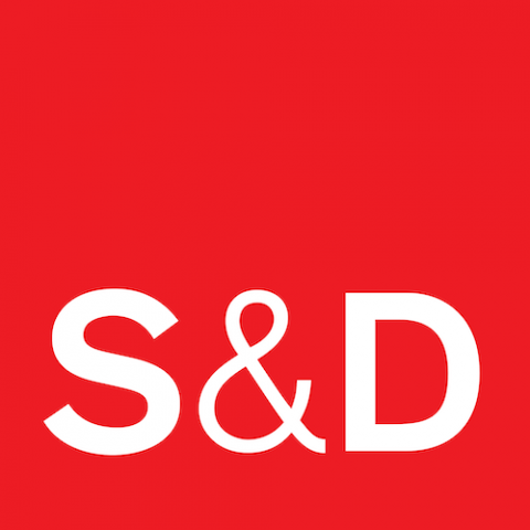 Logo S&D białe