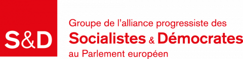 El logo del S&D en blanco (FR)